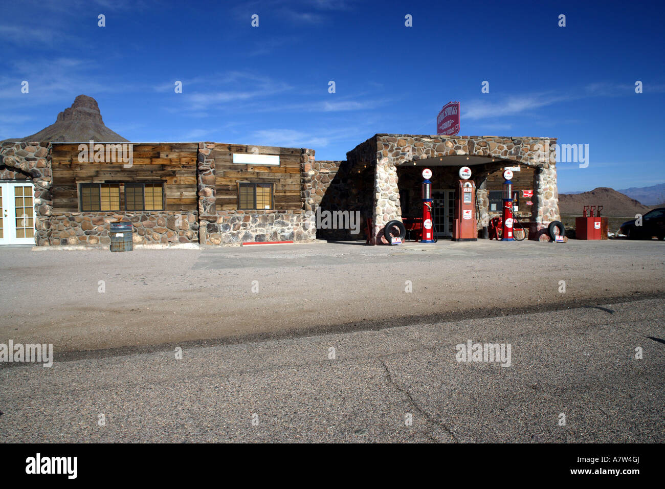 gas station in the Death Valley, USA, Nevada Stock Photo