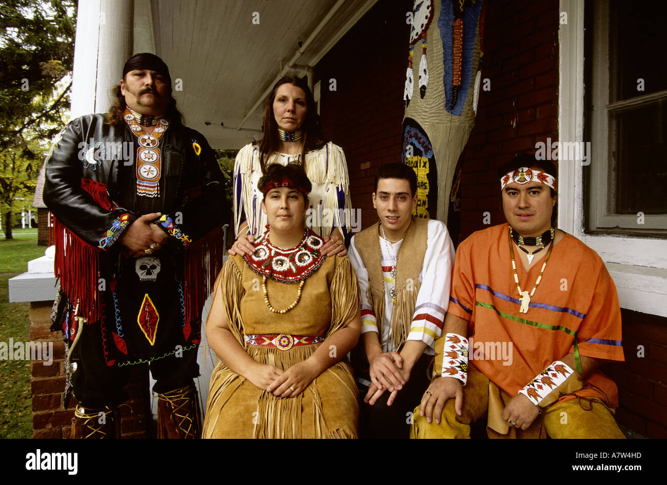 Canada, Quebec Province, Abenakis Amerindian of Odanak village Stock