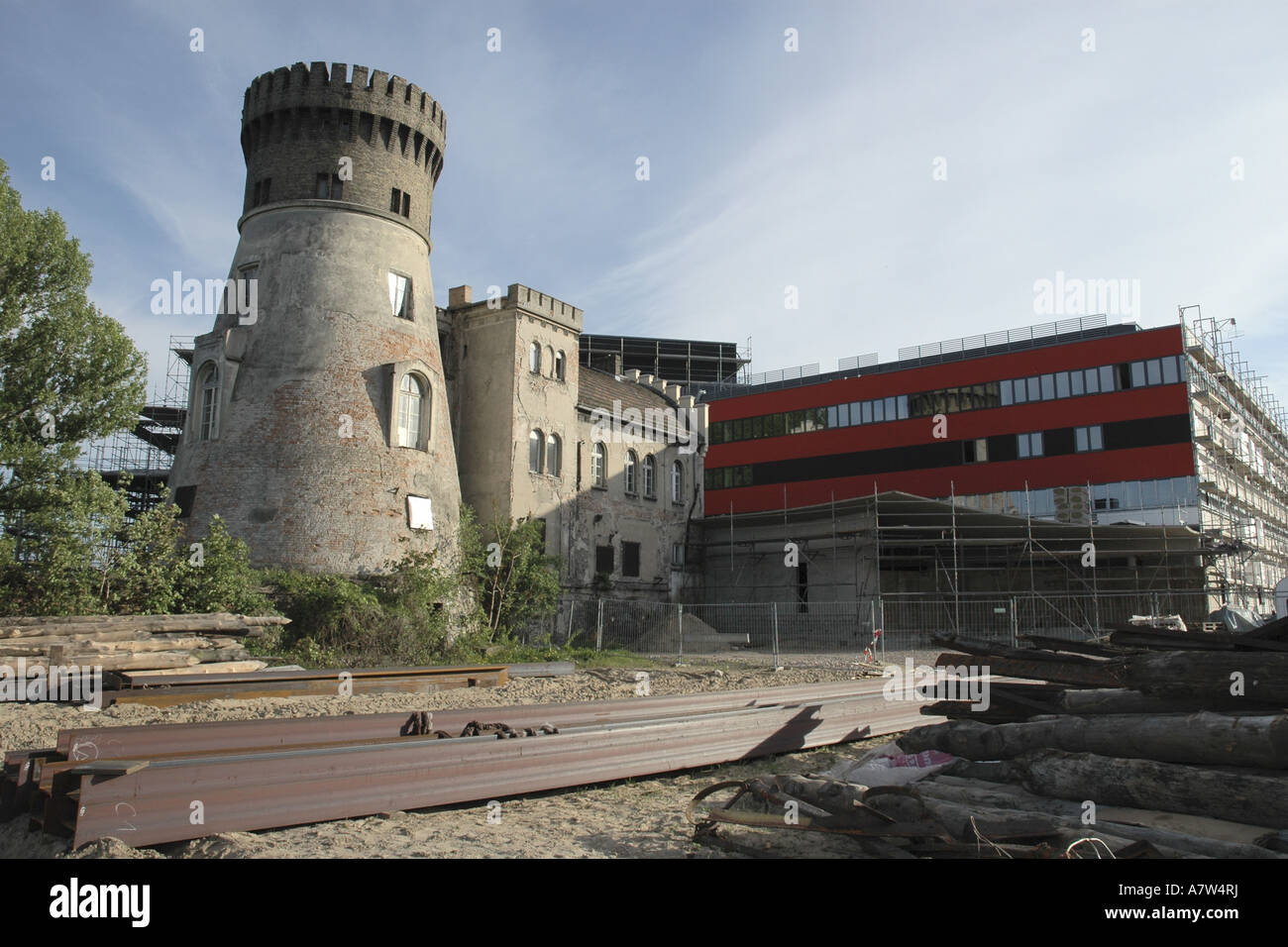 New building of the theater in Potsdam during construction, Germany