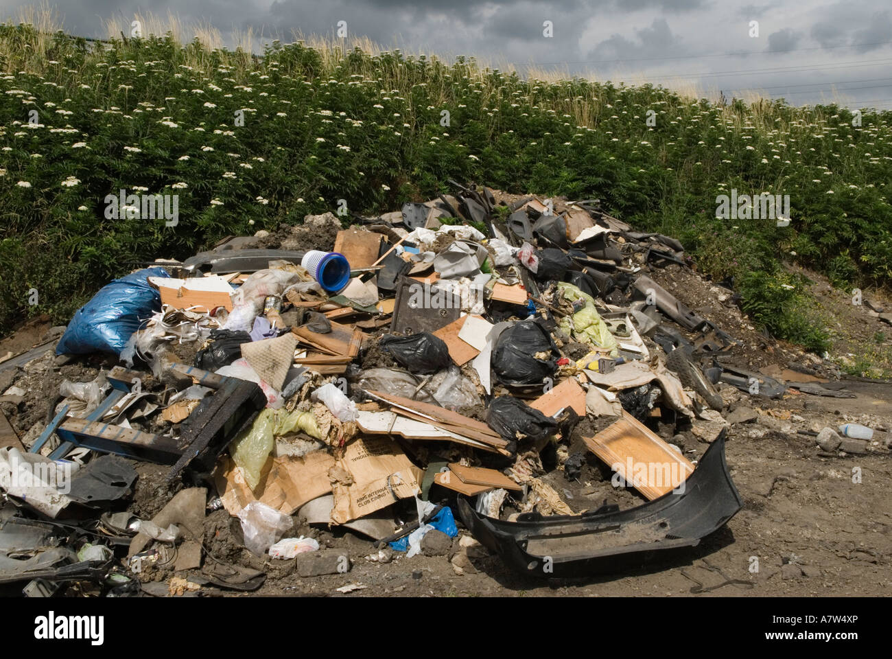 environment “rubbish dump” industrial waste scrap LOndon Uk Stock Photo