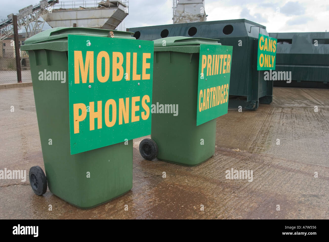 Civic Amemity recycling centre Welshpool Powys Stock Photo Alamy