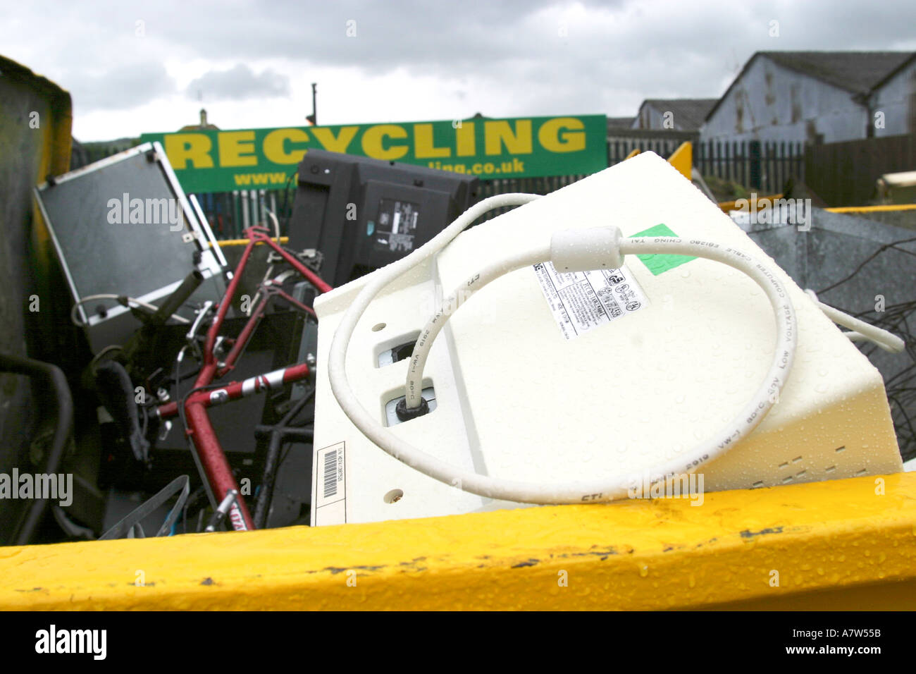 Civic Amenity Recycling Centre Welshpool Powys Stock Photo Alamy