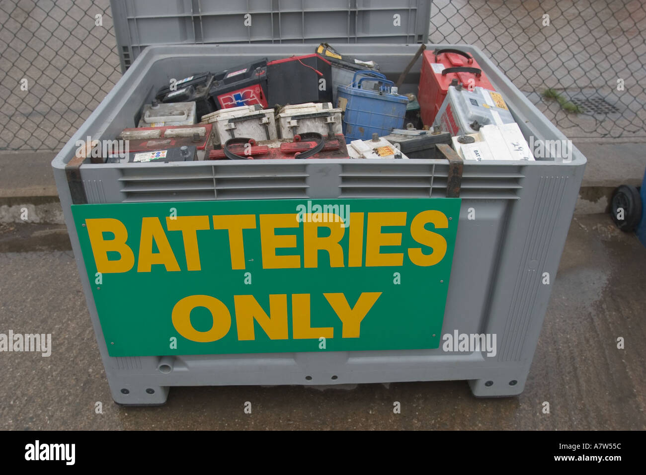 Civic Amenity Recycling centre Welshpool Powys Stock Photo Alamy