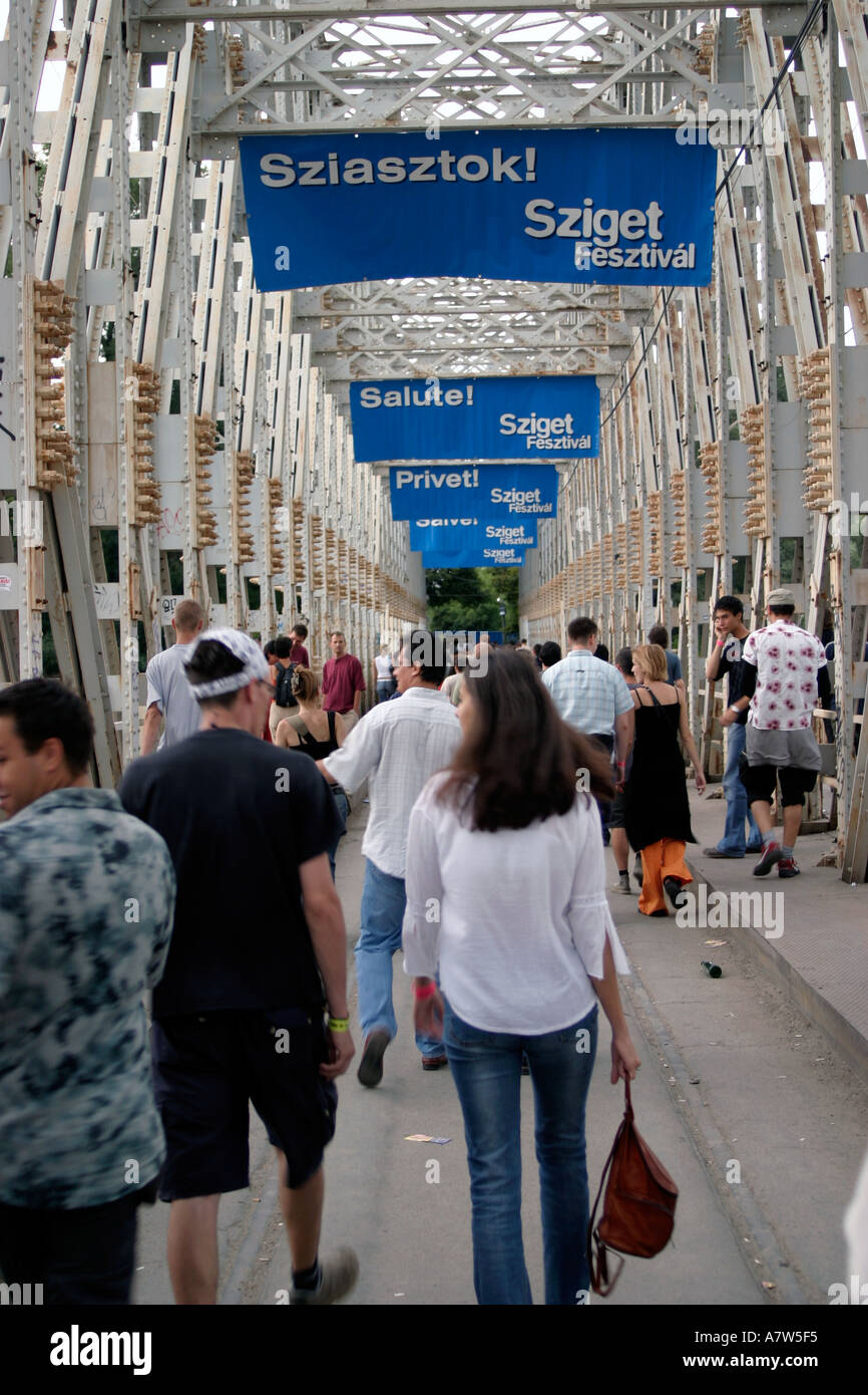 The entrance of Sziget festival Budapest Stock Photo