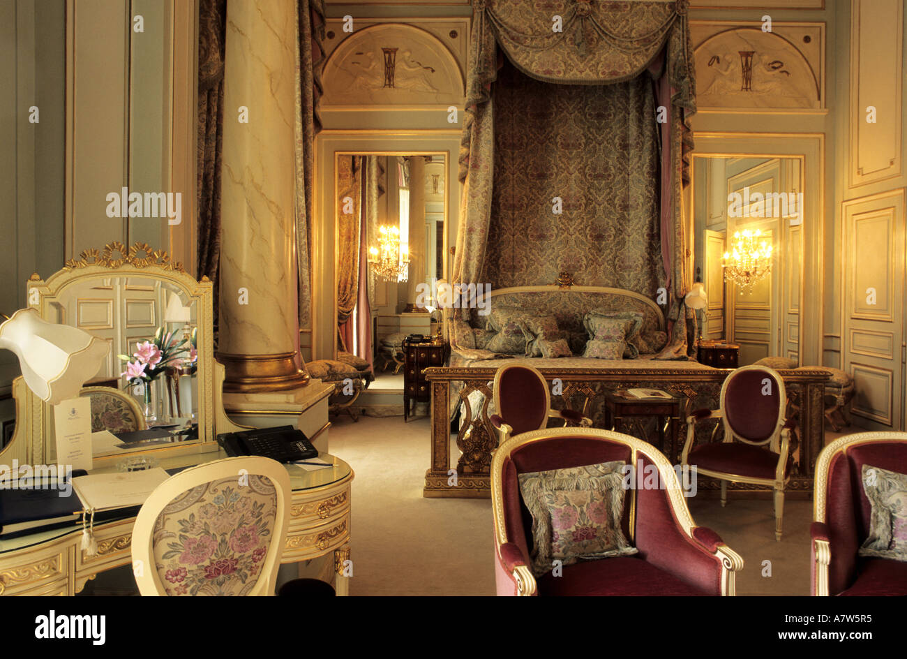 France, Paris, imperial suite of the Ritz Hotel on the Place Vendome Stock Photo