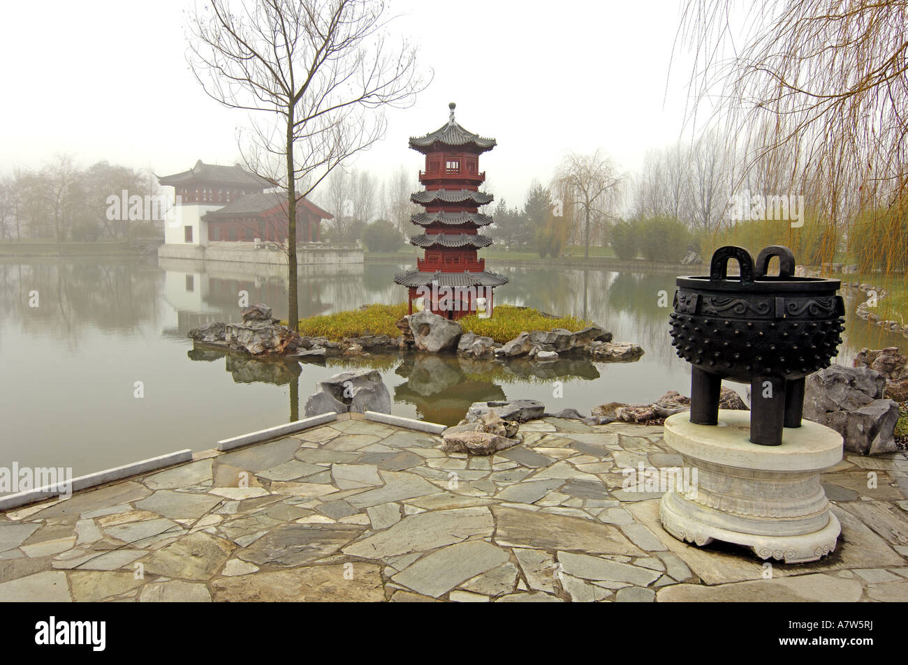 Chinese garden, Germany, Berlin Stock Photo Alamy