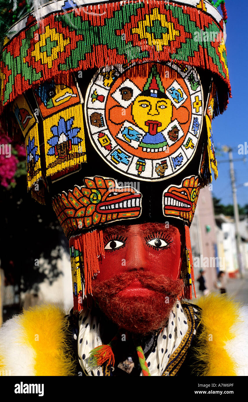 Mexico, Morelos State, Tlatizapan, Los Chinelos during the carnival parade  Stock Photo - Alamy