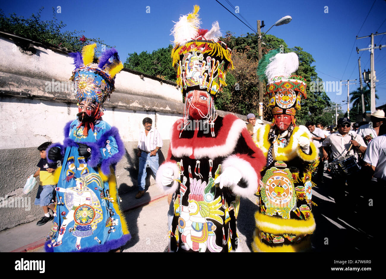 Mexico, Morelos State, Tlatizapan, Los Chinelos during the carnival parade  Stock Photo - Alamy
