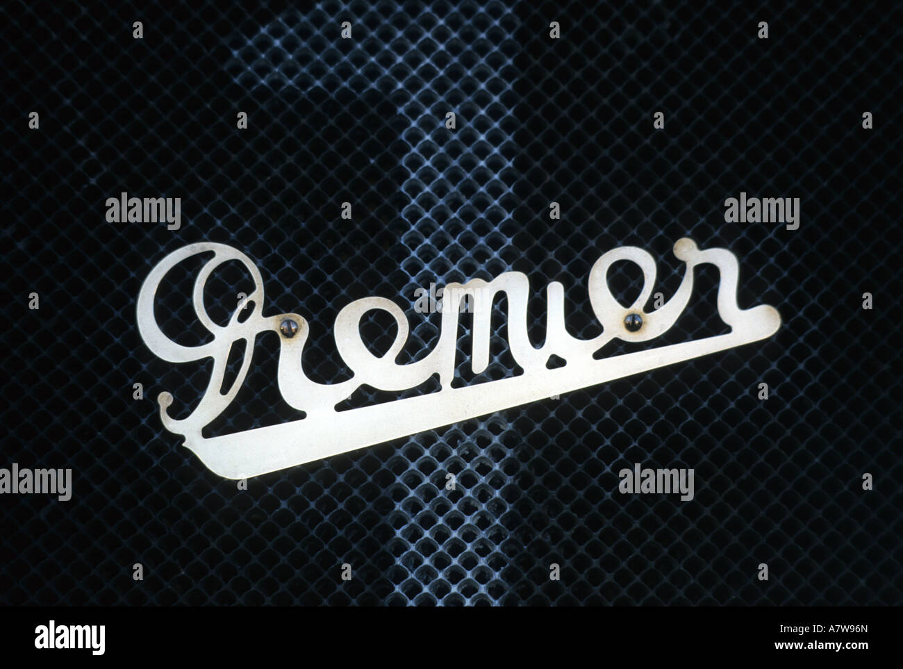 Premier 6/48 of 1914. Premier car auto badge marque maker motif Stock