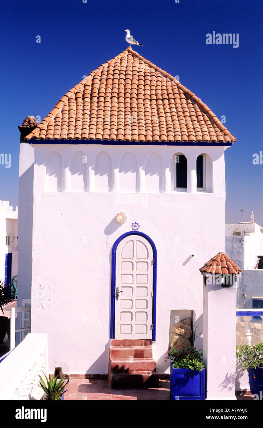 Morocco, Essaouira, terrace of the Morocco Villa Stock Photo