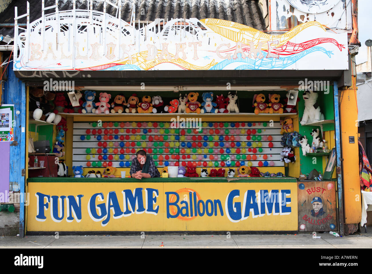 Balloon Arcade game Coney Island Brooklyn New York City USA Stock Photo