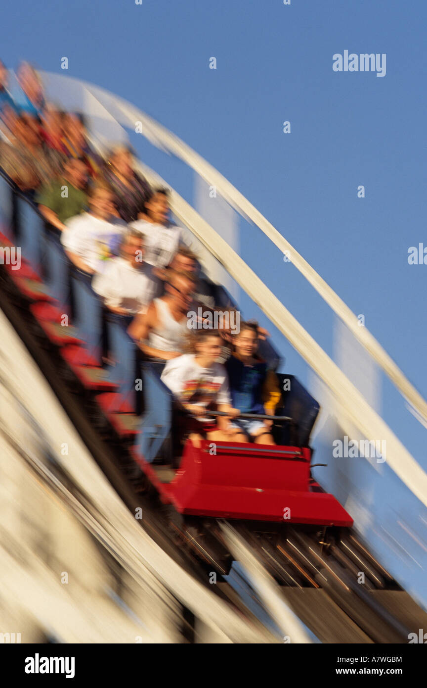 Roller coast at county fair USA Stock Photo