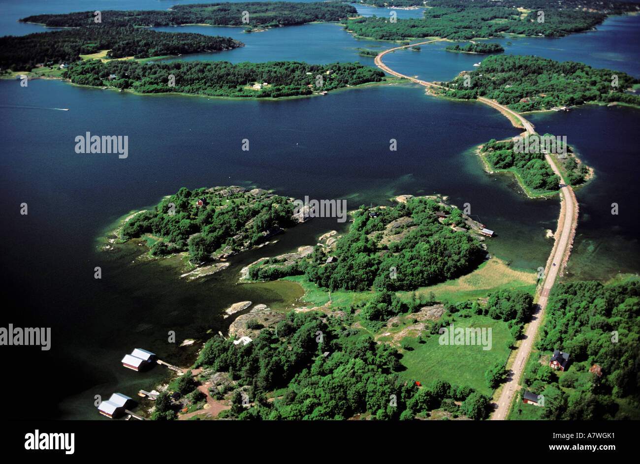 Finland Aland Islands Region Of Mariehamn Aerial View Stock Photo Alamy