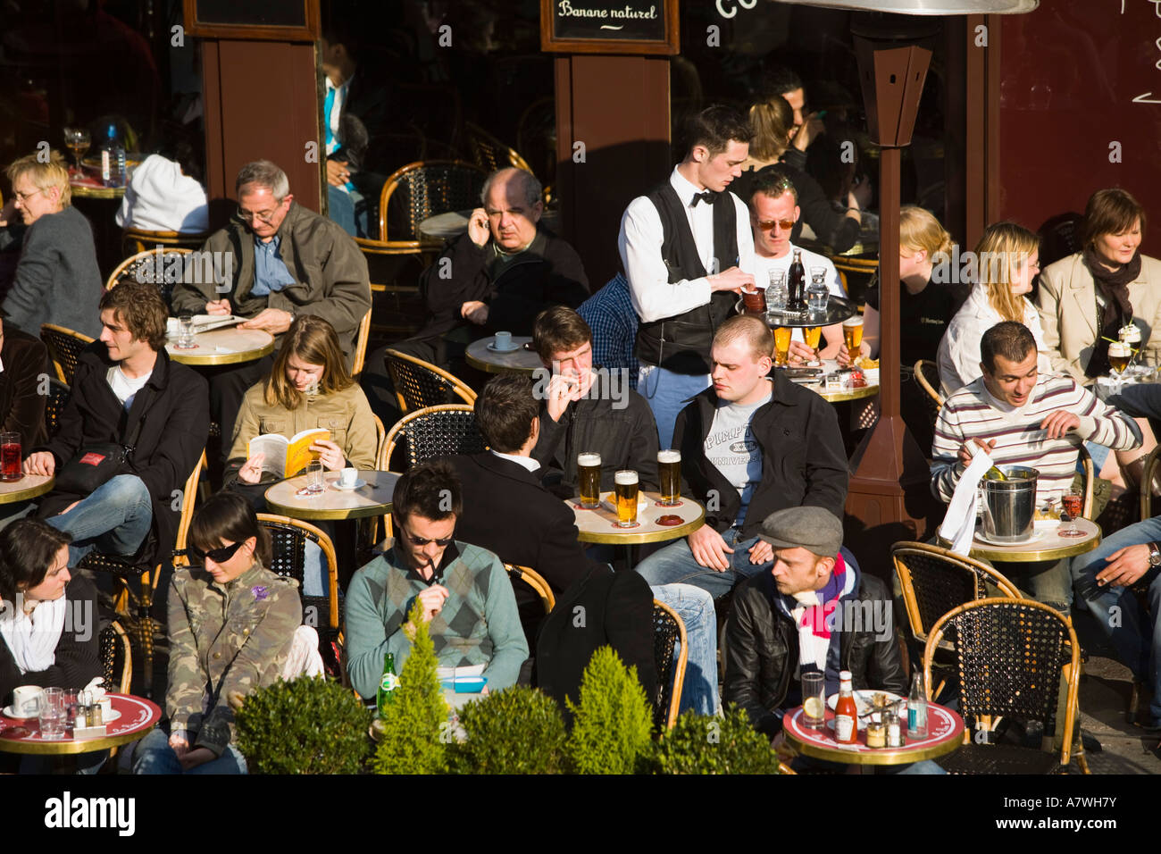 Cafe at Les Halles Paris France Stock Photo - Alamy
