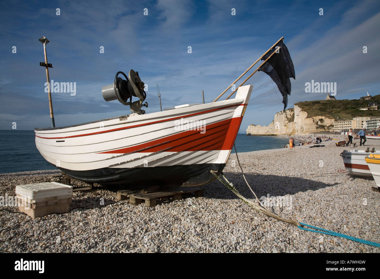 Etretat on the coast of Normany Seine Maritime France Stock Photo - Alamy