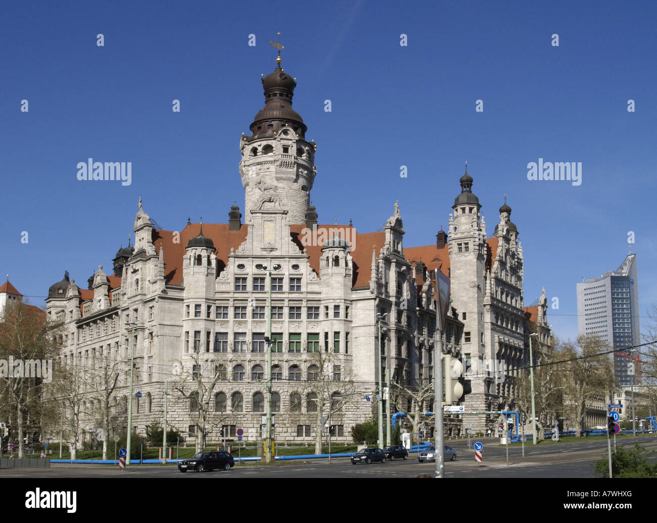 New town hall, Leipzig, Saxony, Germany Stock Photo Alamy
