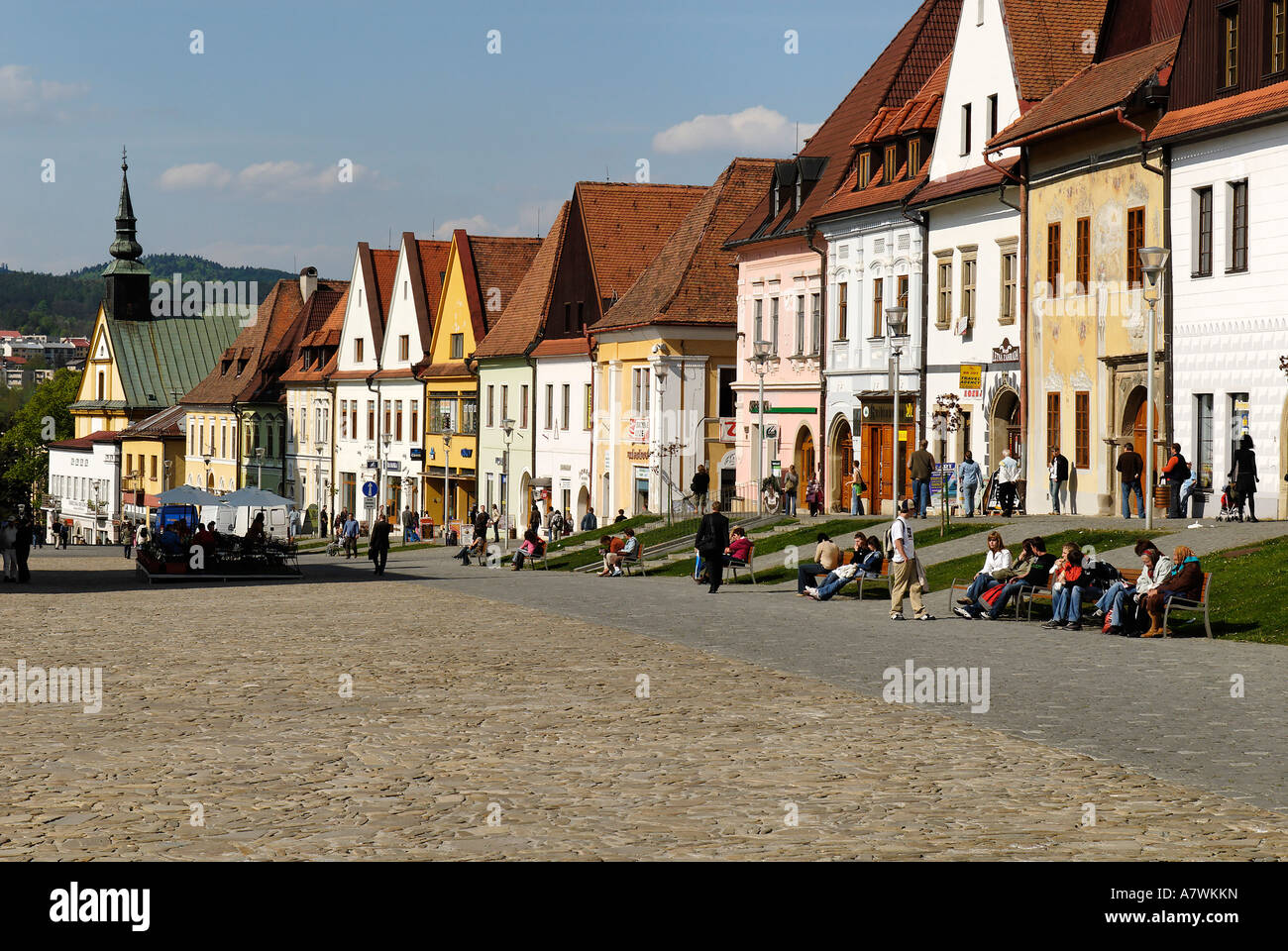 City square of Bardejov, Unesco World Heritage Site, Slovakia Stock Photo