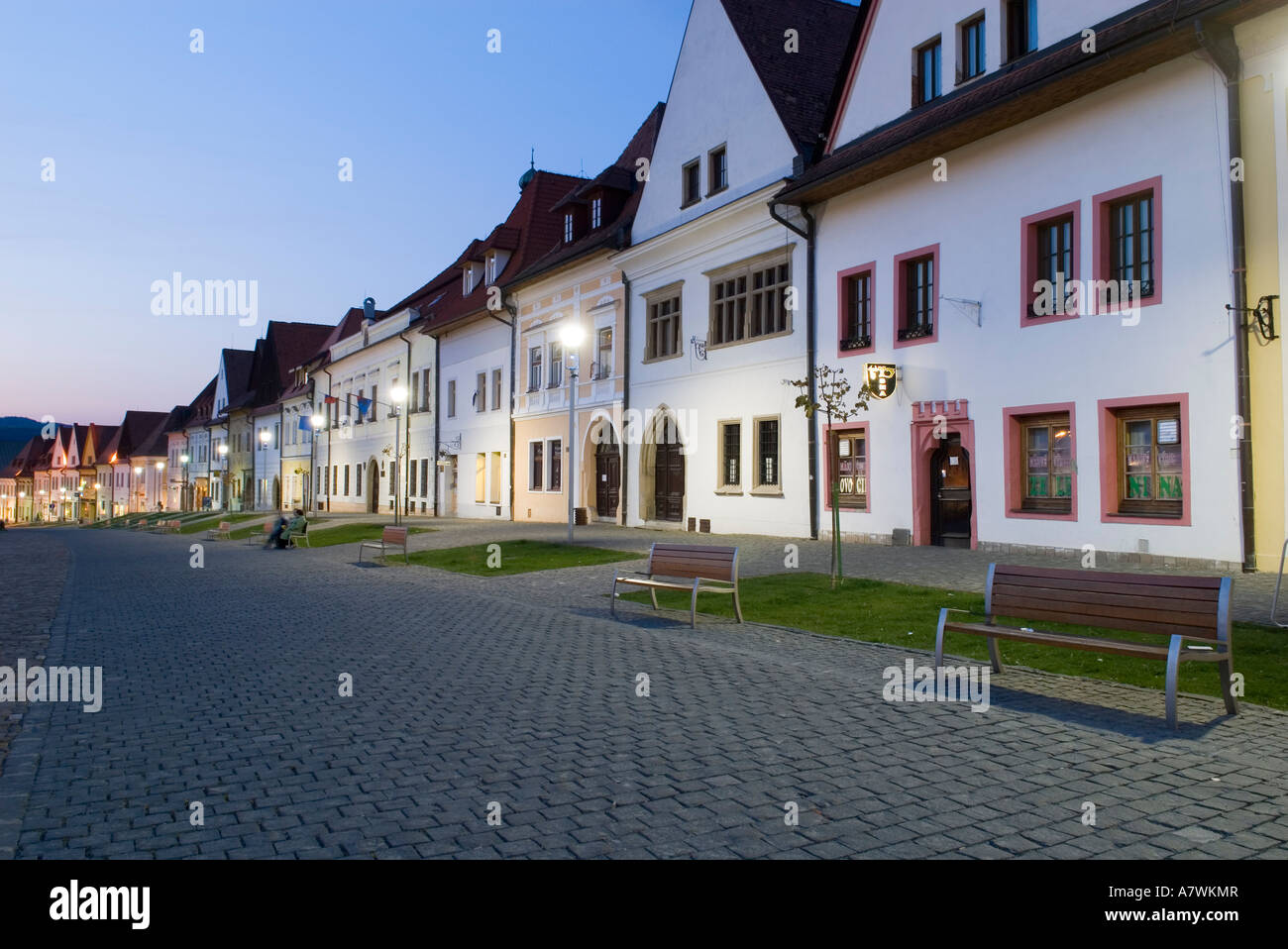 City square of Bardejov, Unesco World Heritage Site, Slovakia Stock Photo