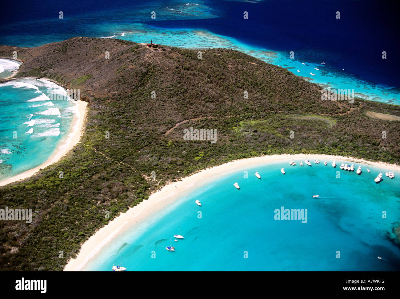 Puerto Rico, Culebra Island (aerial view Stock Photo 6811585 Alamy
