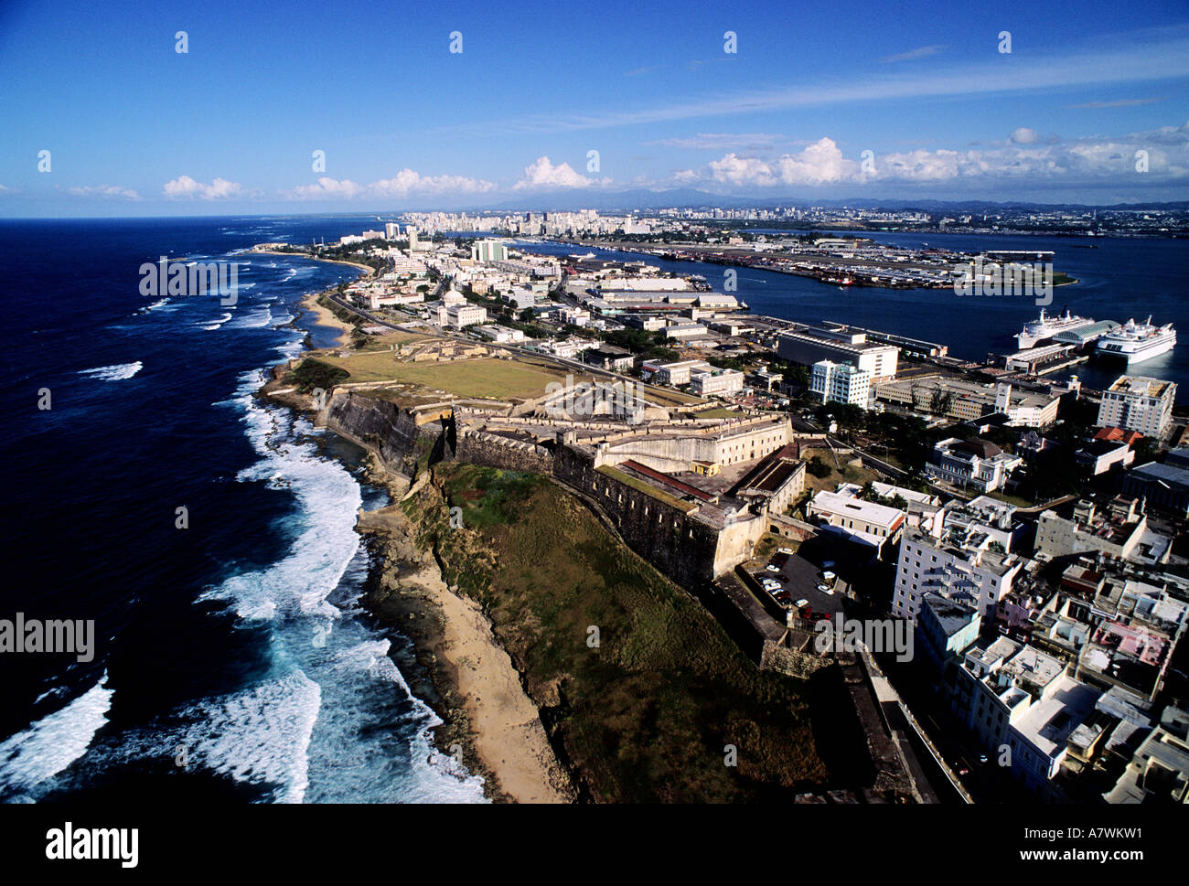 Old town of san juan aerial view hi-res stock photography and images ...