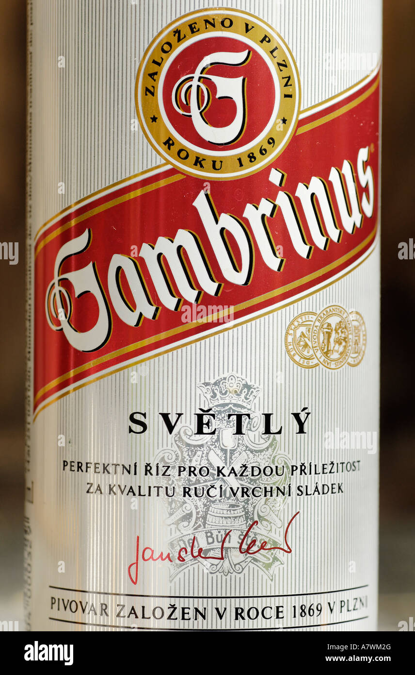 Czech beer can, beer from the Czech Republic Stock Photo - Alamy