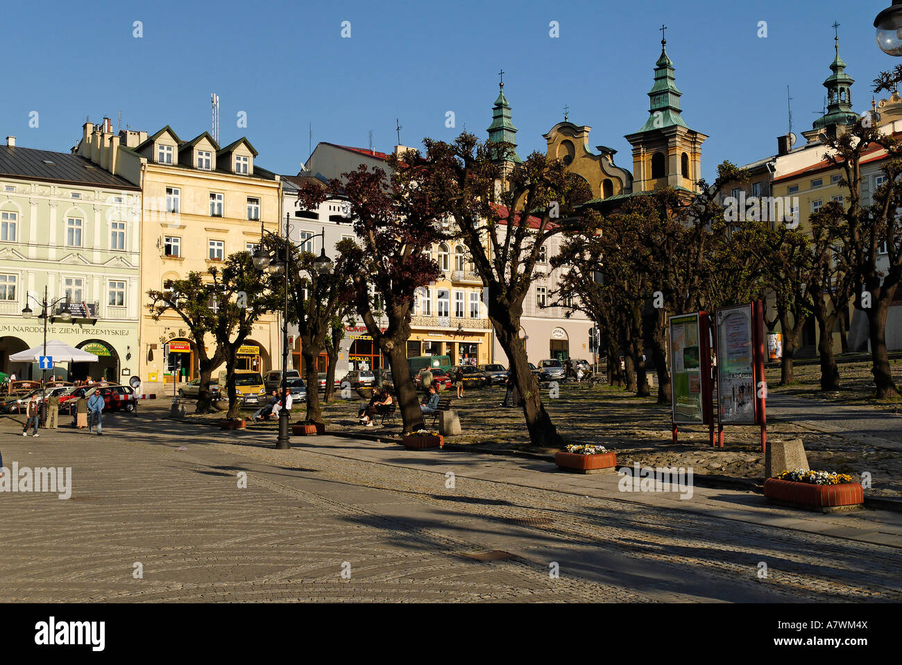 Historic old town of Przemysl, city square, Poland Stock Photo