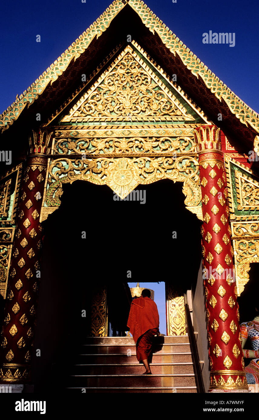 Thailand, Chiang May town, Wat Doi Suthep temple Stock Photo