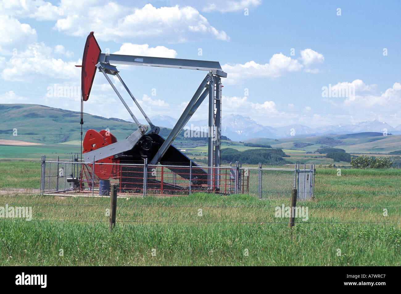Pump Jack southern Alberta Canada Stock Photo Alamy