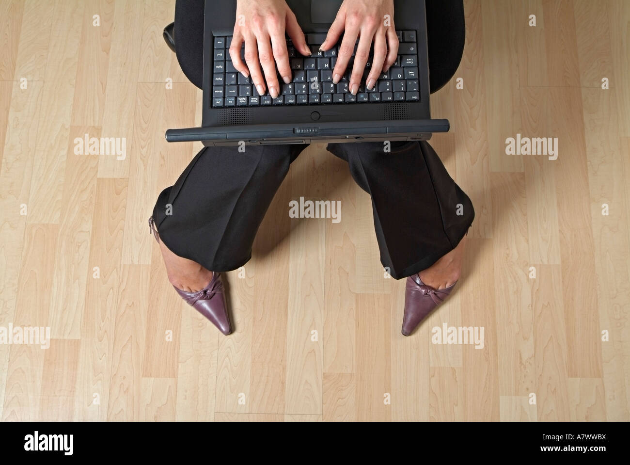 Businesswoman Using a Laptop Computer Stock Photo