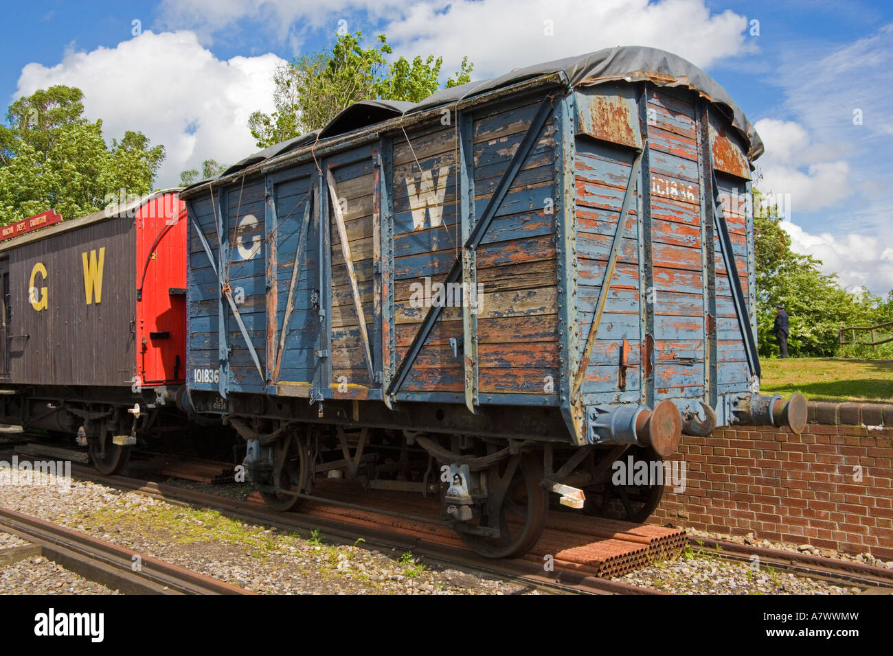 Vintage goods wagon Great Western Railway train at Didcot Railway