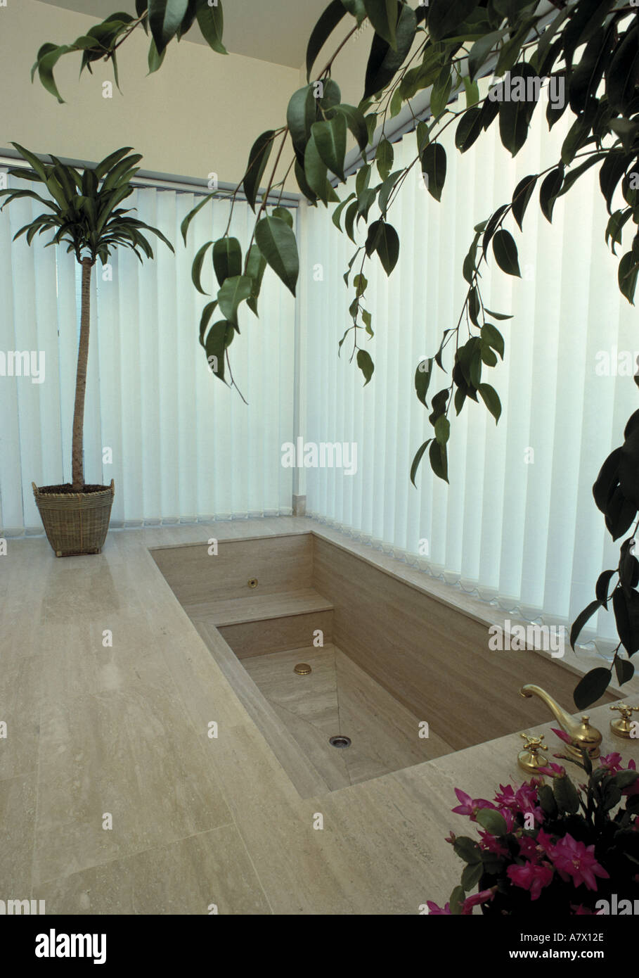 Plunge Bath in Bathroom Stock Photo Alamy