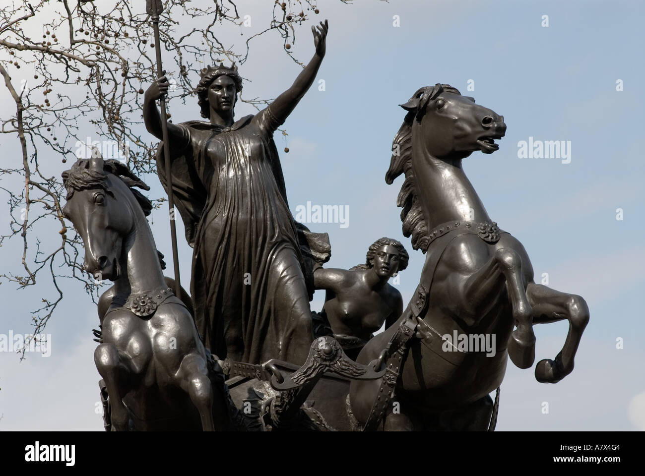 Statue of Boudica, Boudicca Queen of the Iceni on Westminster Bridge