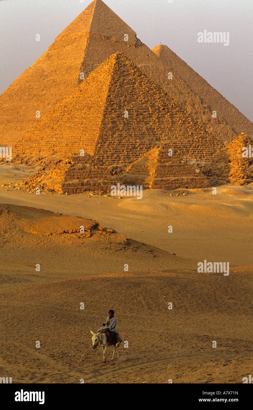 Egypt, Old Kingdom, The Pyramids of Giza Stock Photo