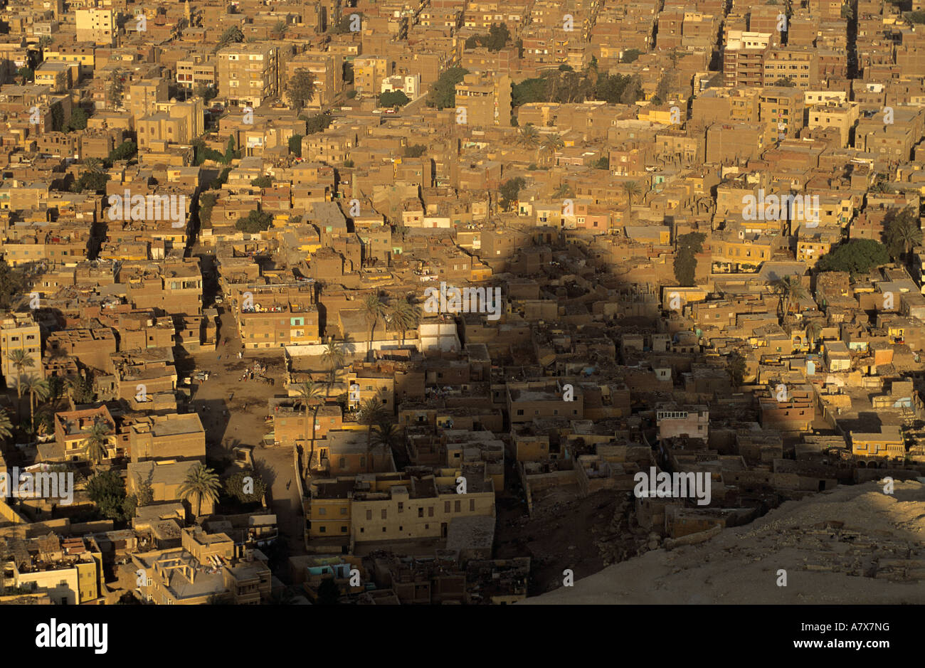 Egypt, Shadow of Pyramids at Giza over the city Stock Photo Alamy