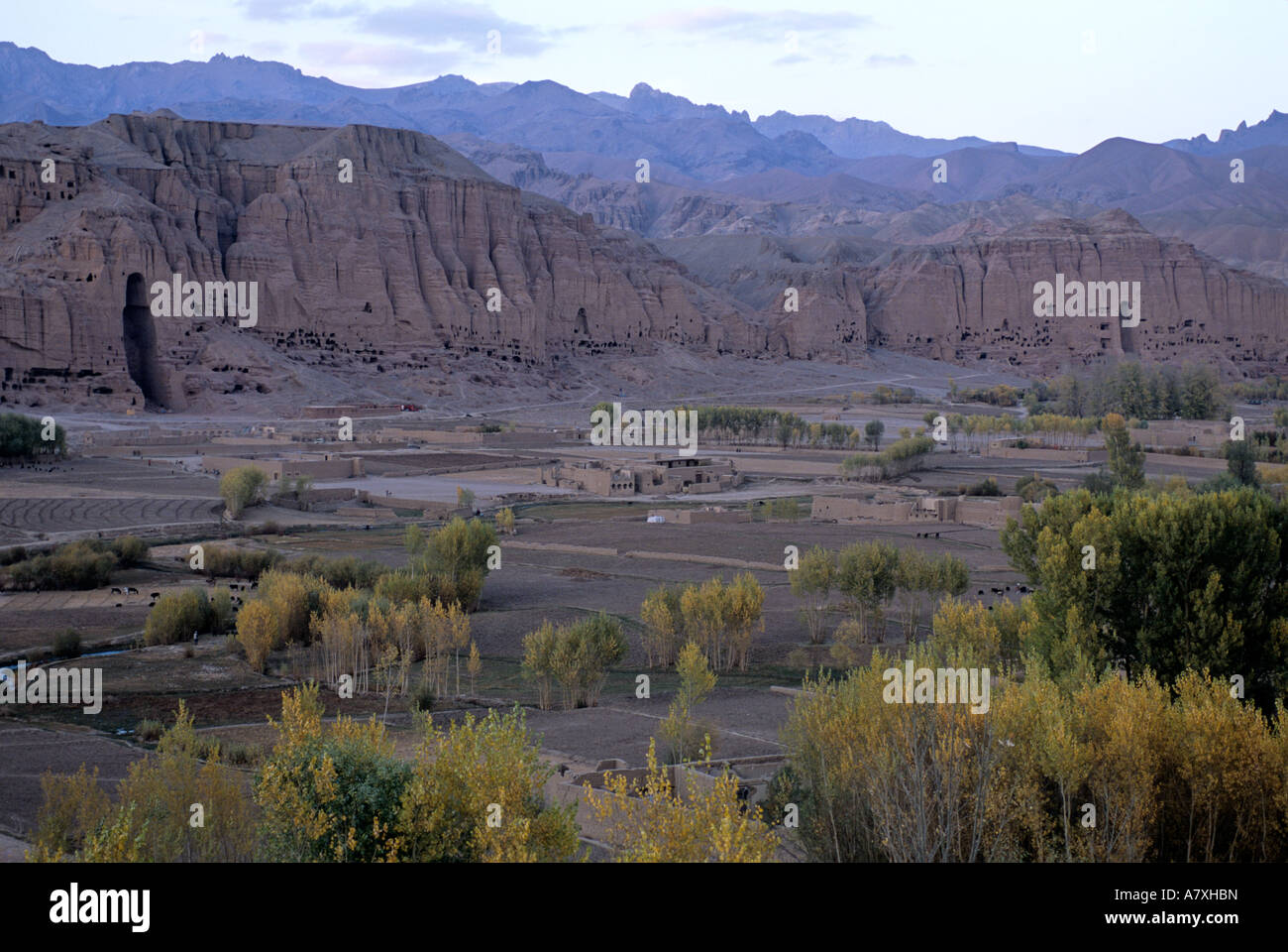 Afghanistan, UNESCO World Heritage site of Bamiyan, Buddha statue and monastic caves Stock Photo