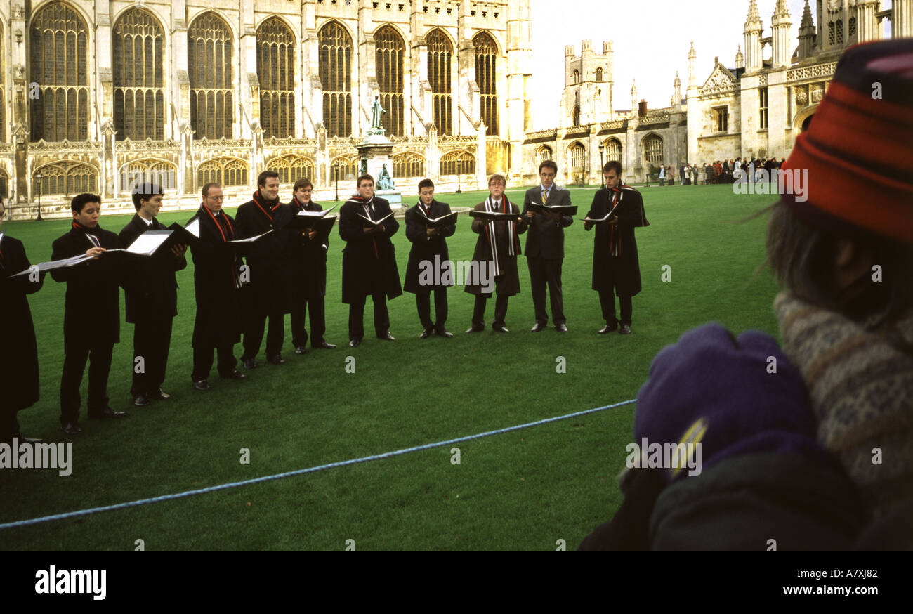 King s College Choir on Christmas Eve Stock Photo Alamy