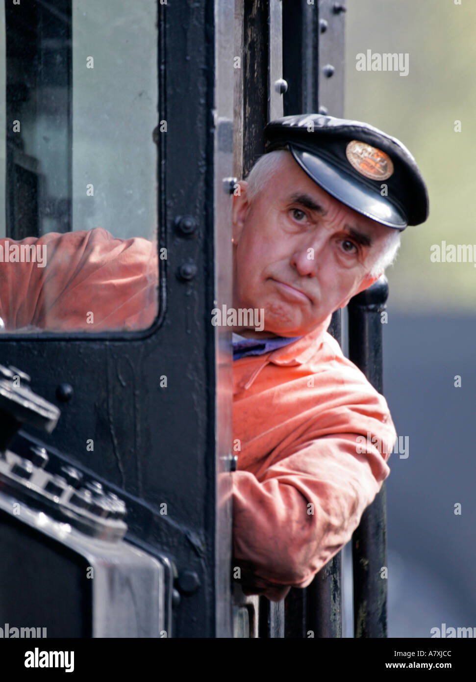 Train and driver at Grosmont North Yorkshire England UK Stock Photo Alamy
