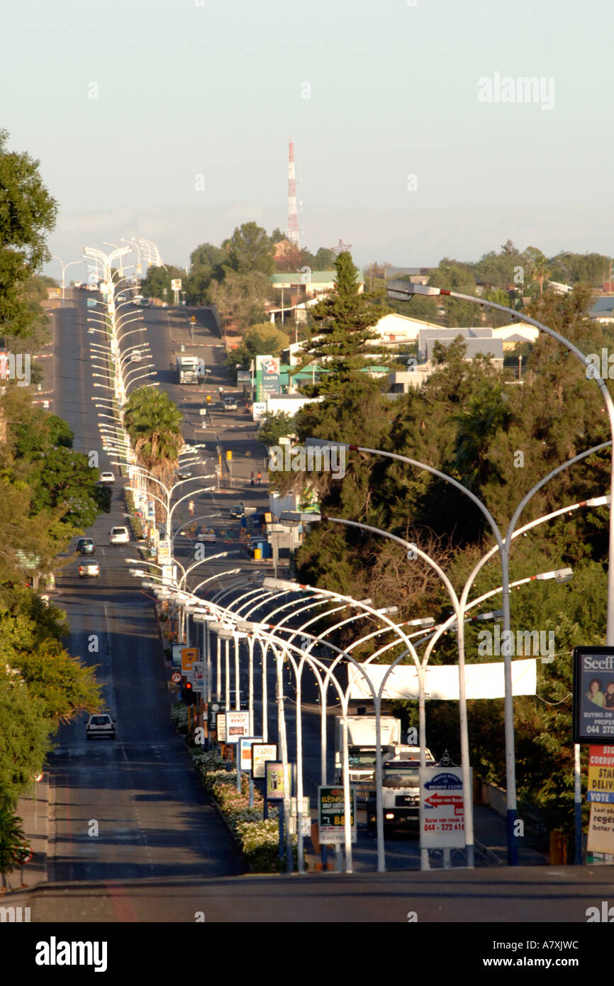 Voortrekker Road in the Karoo town of Oudtshoorn in South Africa's
