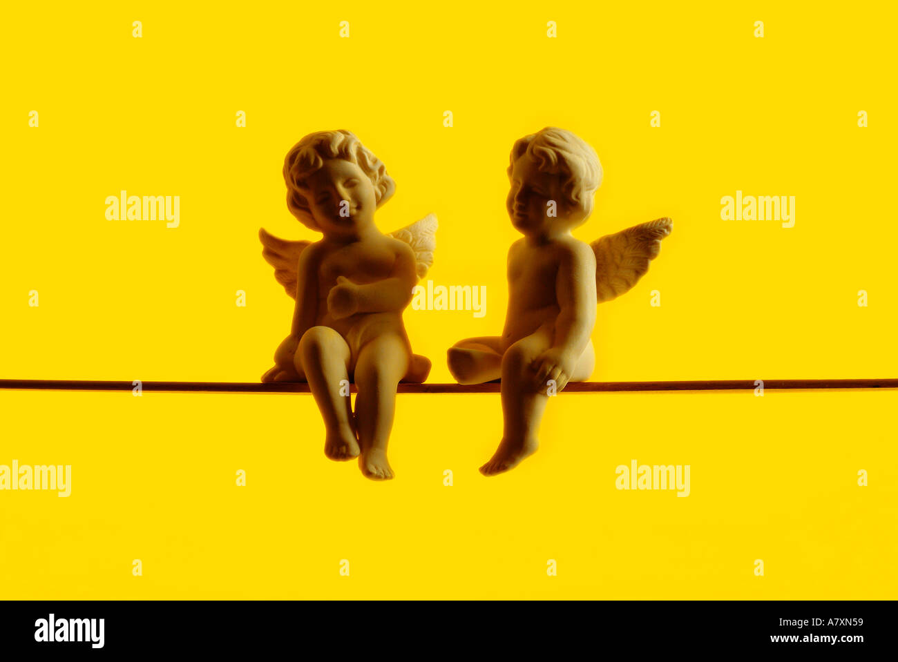two angels Zwei Engel Stock Photo