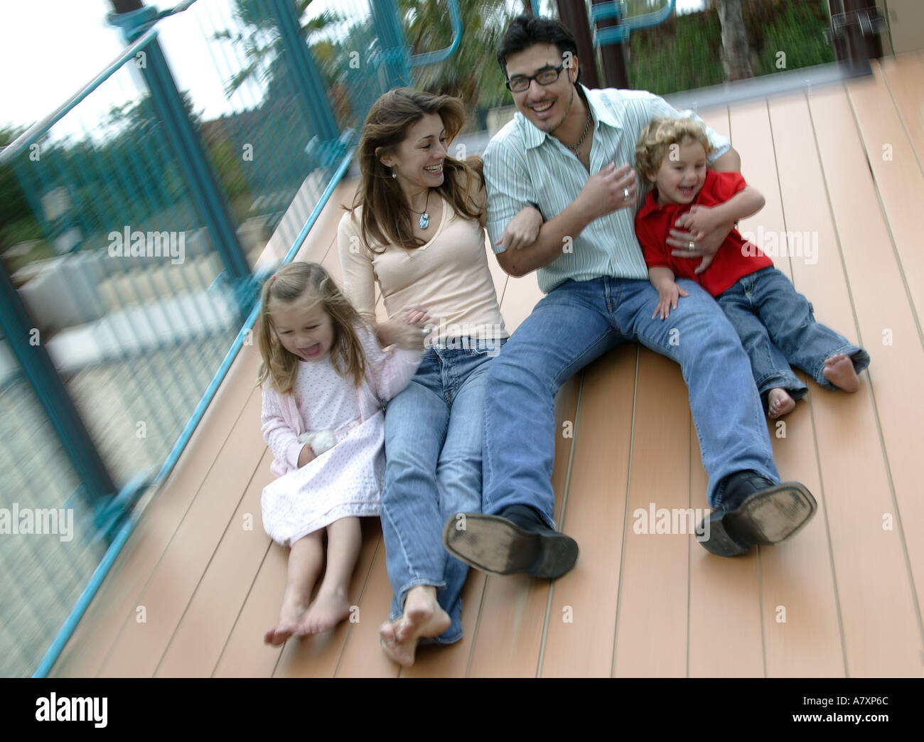 Family two female children hi-res stock photography and images - Alamy