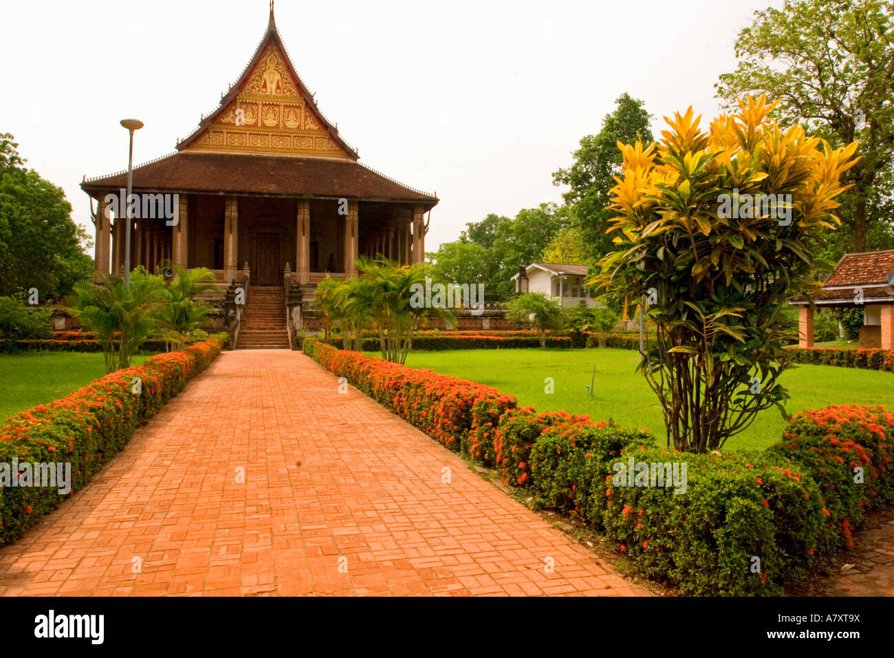 Laos, Vientiane, Haw Pha Kaew formerly the temple of the Lan Xang and Laos Monarchy, Now a museum Stock Photo