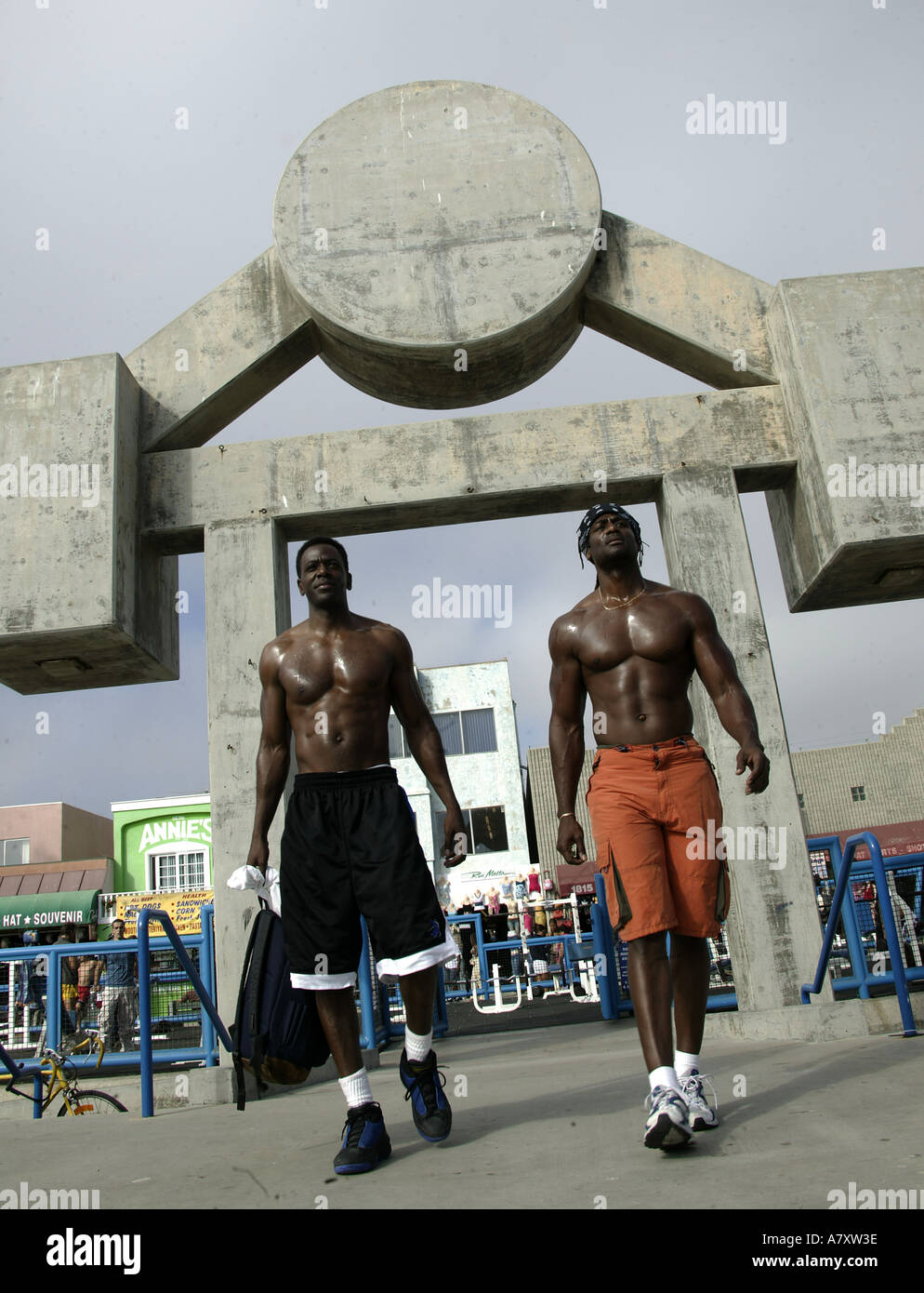BODY BUILDERS AT MUSCLE BEACH,VENICE BEACH,CALIFORNIA ,USA Stock Photo ...