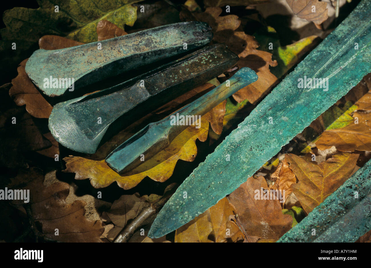 Germany, Sky Disk, Bronze Age, Tools, axes and swords Stock Photo Alamy