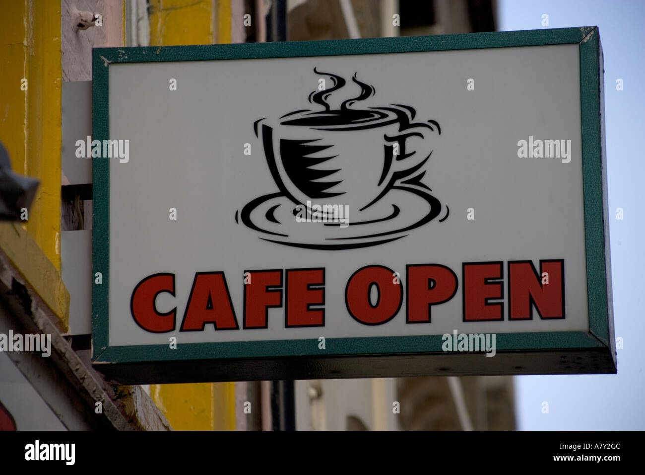 Cafe Open Sign Stock Photo