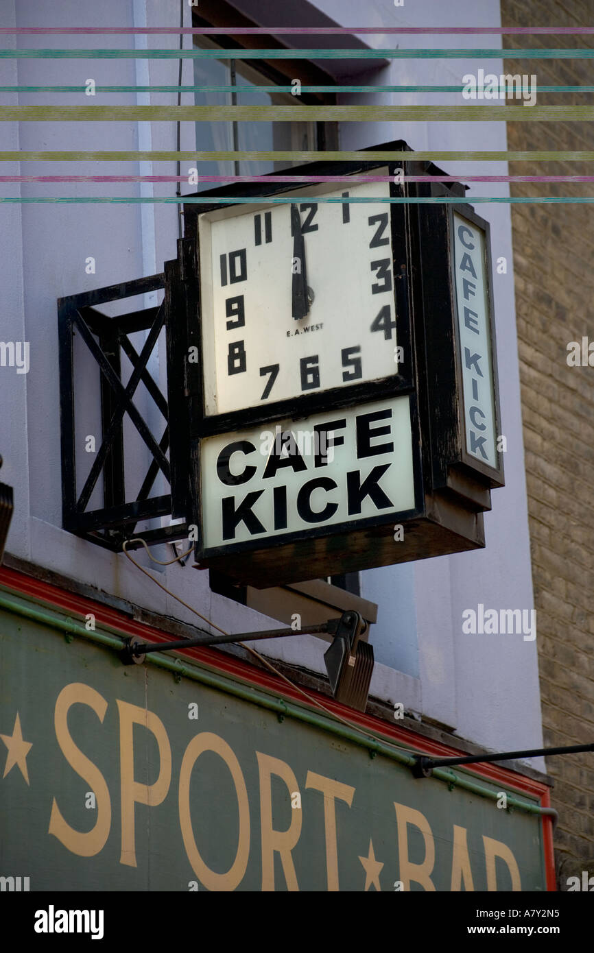 Cafe Kick Exmouth Market London England Stock Photo