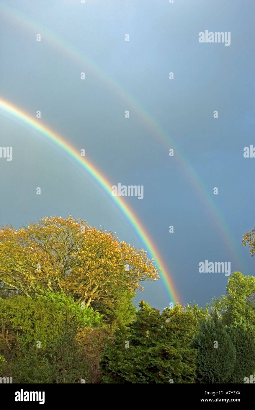 Double Rainbow Stock Photo