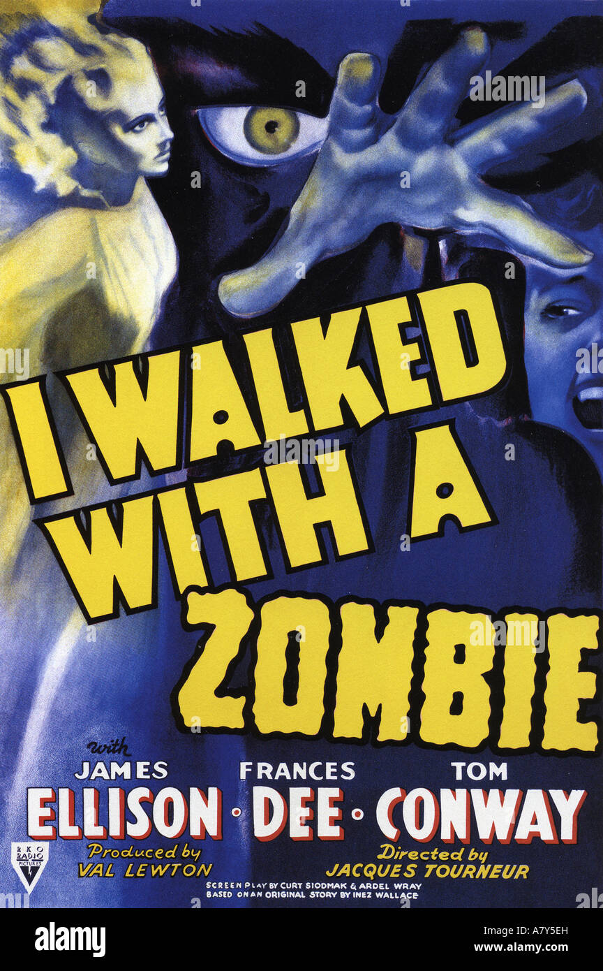 I WALKED WITH A ZOMBIE poster for 1943 RKO film Stock Photo