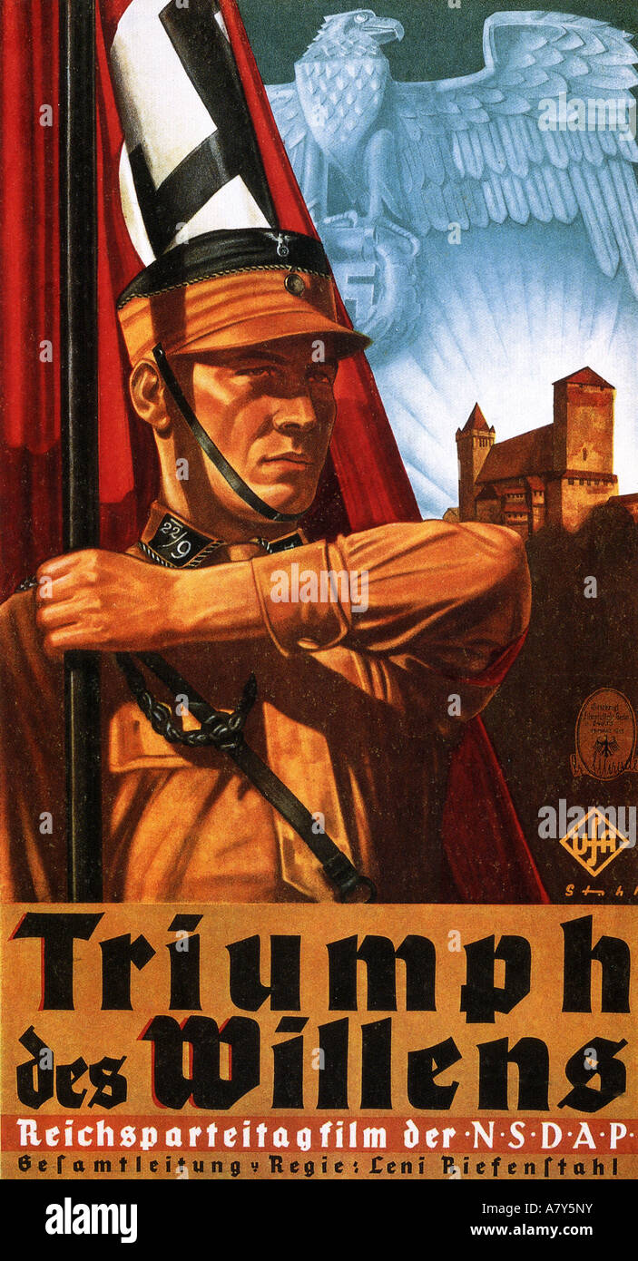 TRIUMPH OF THE WILL poster for 1936 film about the 1934 Nuremberg Nazi party rally Stock Photo