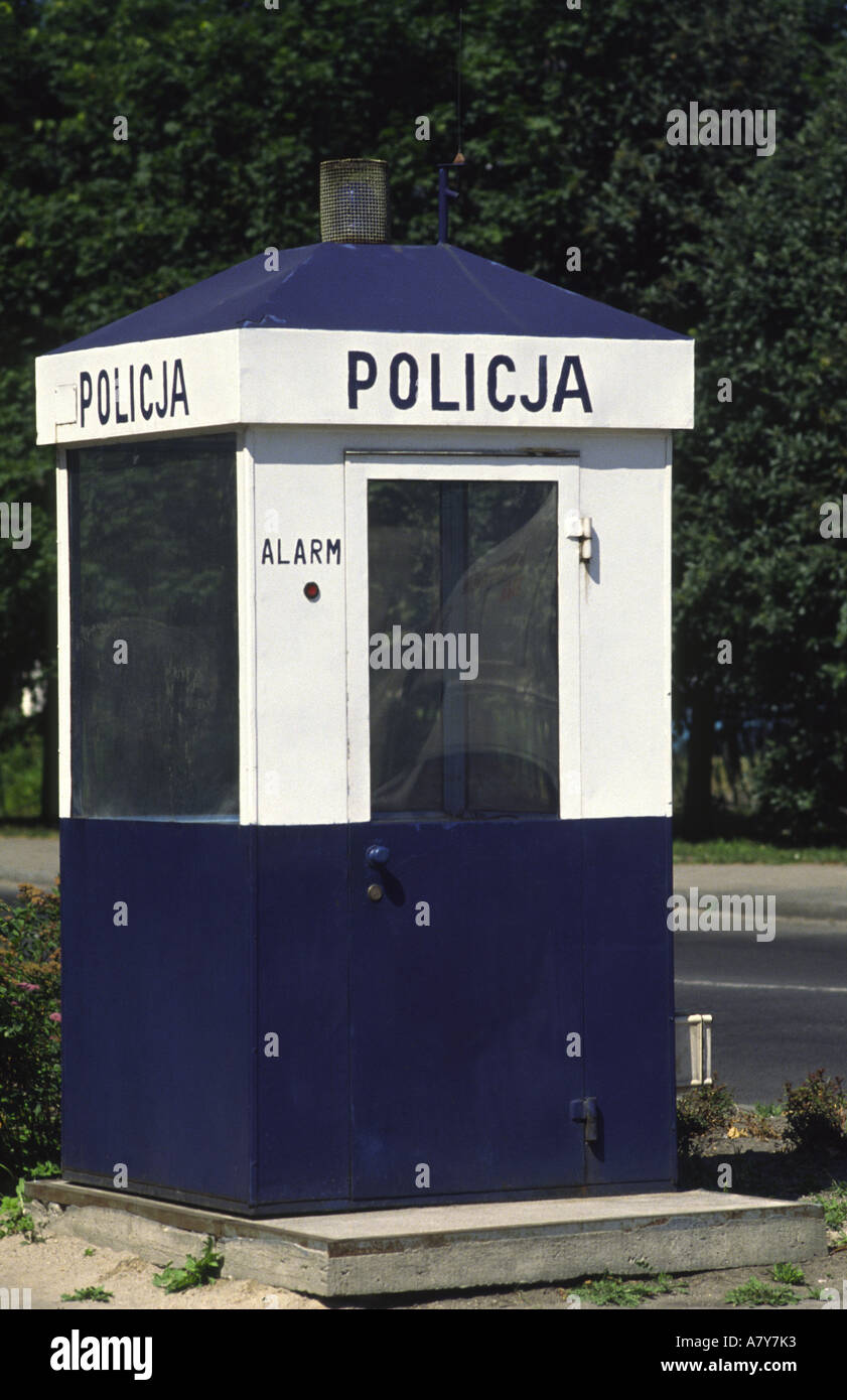 Poilce Box Warsaw Poland Stock Photo Alamy