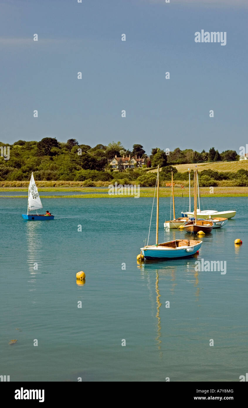 Yarmouth Harbour Isle of Wight Hampshire England UK local sailing boat